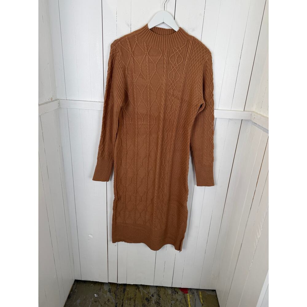 Tahari Orange Brown Cotton A-Line Maxi Dress XL NWT